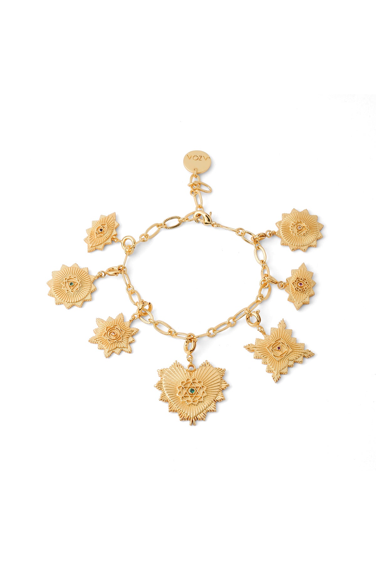 Buy Viviana 22k Yellow Gold Charm and Chain Bracelet Online | Madanji  Meghraj
